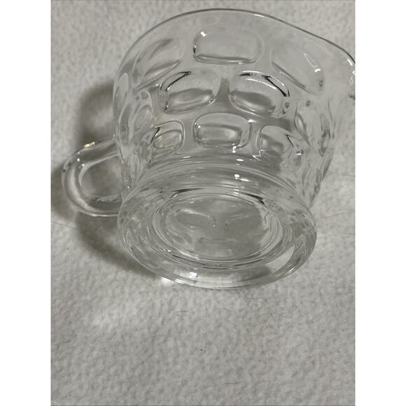 Vintage Clear Glass Thumbprint Pattern Creamer - Picture 4 of 6